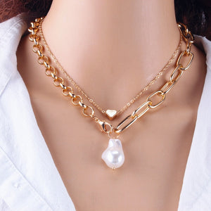 Collier Chaines & Perles