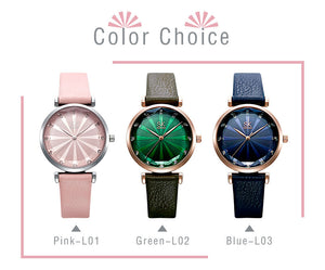 Montre Sk Diamond Cuir