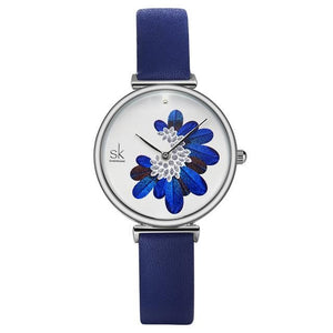 Montre Sk Plumes Diamentés
