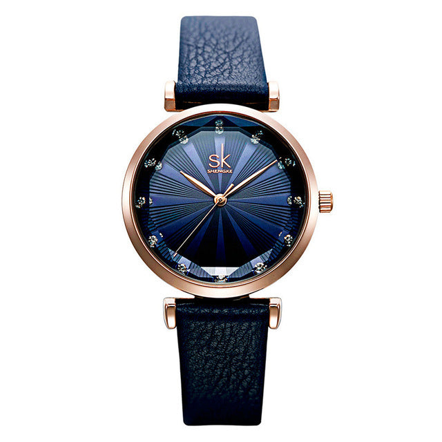 Montre Sk Diamond Cuir